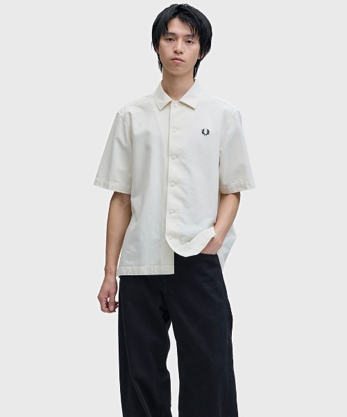 Placket Detail Short Sleeve Shirt／フレンチプラケット半袖シャツ