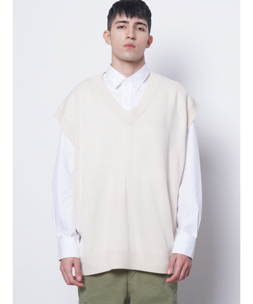 THE-ABON(エイボン)の「M614 in over knit vest ivory(ベスト・メンズ・その他・FREE)」の5枚目の写真