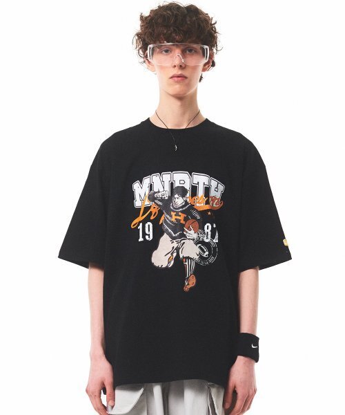 MAINBOOTH(メインブース)の「Touchdown T-Shirt(BLACK)(Tシャツ/カットソー・レディース・その他・1)」の1枚目の写真