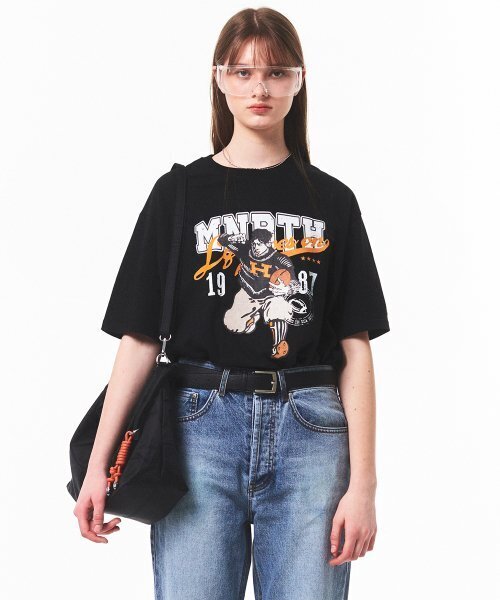 MAINBOOTH(メインブース)の「Touchdown T-Shirt(BLACK)(Tシャツ/カットソー・レディース・その他・1)」の2枚目の写真