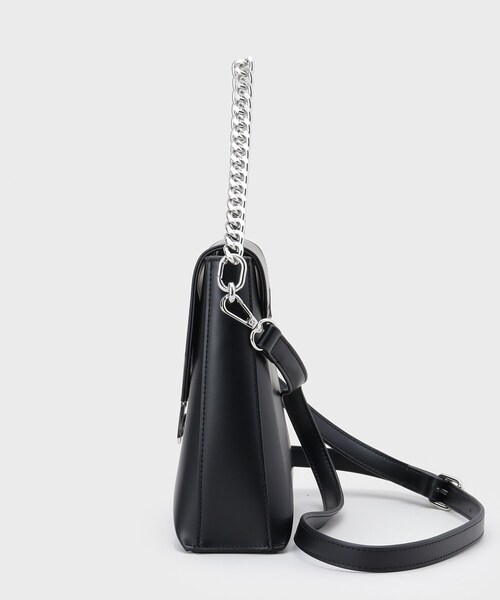 tk.TAKEO KIKUCHI（ティーケータケオキクチ）の「2WAYチェーンフラップショルダーバッグ（ショルダーバッグ・メンズ・ブラック系/ブラック/グレー系1・00）」の8枚目の写真