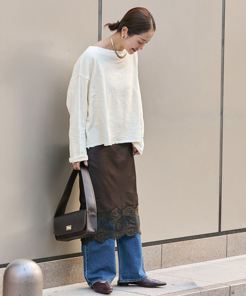 JOURNAL STANDARD(ジャーナルスタンダード)の「スラブインレイプルオーバー(Tシャツ/カットソー・レディース・ブラック系その他/ブラック/ホワイト・FREE)」の17枚目の写真