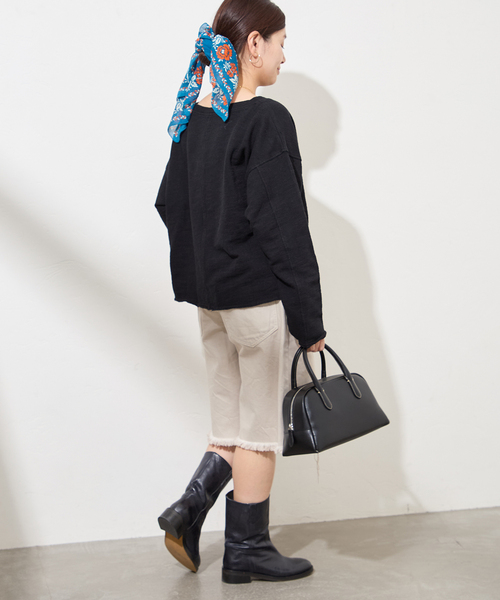 JOURNAL STANDARD(ジャーナルスタンダード)の「スラブインレイプルオーバー(Tシャツ/カットソー・レディース・ブラック系その他/ブラック/ホワイト・FREE)」の19枚目の写真