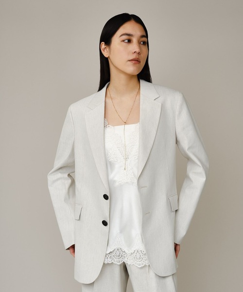 Chaos（カオス）の「Chaos(カオス)/ プラトジャケット 【セットアップ可】（テーラードジャケット・レディース・ホワイト系その他/ブラック・FREE）」の2枚目の写真