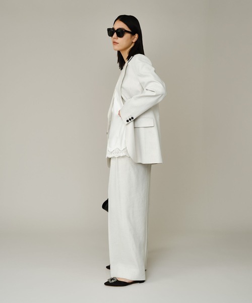 Chaos（カオス）の「Chaos(カオス)/ プラトジャケット 【セットアップ可】（テーラードジャケット・レディース・ホワイト系その他/ブラック・FREE）」の5枚目の写真