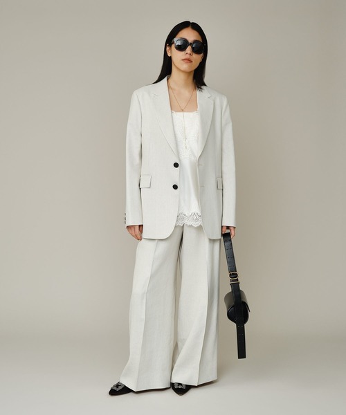 Chaos（カオス）の「Chaos(カオス)/ プラトジャケット 【セットアップ可】（テーラードジャケット・レディース・ホワイト系その他/ブラック・FREE）」の4枚目の写真