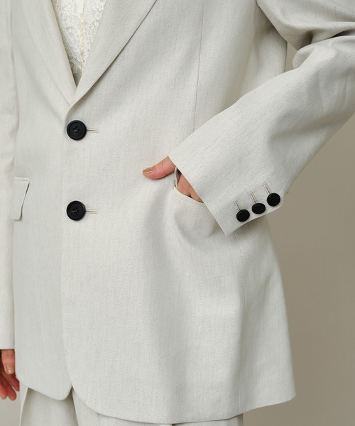 Chaos（カオス）の「Chaos(カオス)/ プラトジャケット 【セットアップ可】（テーラードジャケット・レディース・ホワイト系その他/ブラック・FREE）」の12枚目の写真