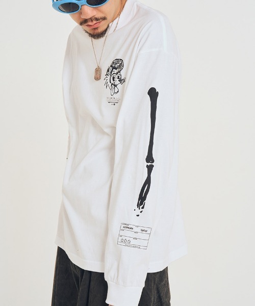 EFFECTEN(エフェクテン)の「mlt5579-Salvage L-S Tee カットソー(efsal-23)(Tシャツ/カットソー・メンズ・ブラック/ホワイト・XL/L/M/S)」の5枚目の写真