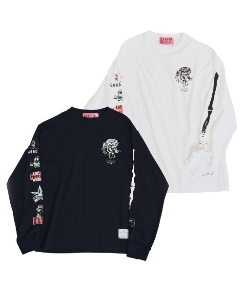 EFFECTEN(エフェクテン)の「mlt5579-Salvage L-S Tee カットソー(efsal-23)(Tシャツ/カットソー・メンズ・ブラック/ホワイト・XL/L/M/S)」の17枚目の写真