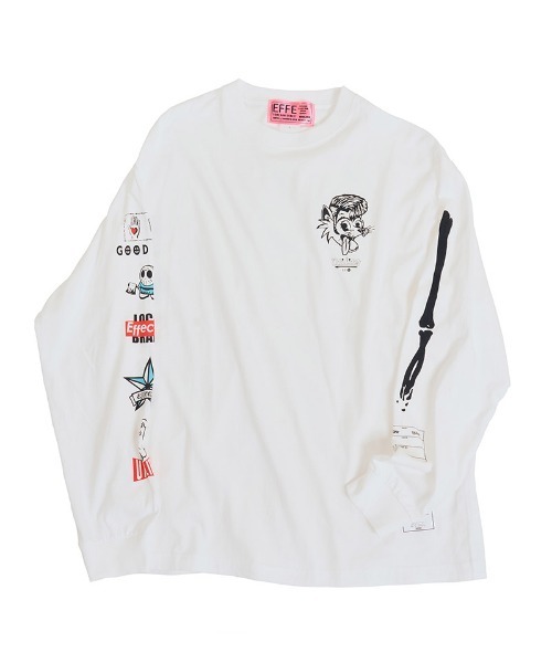 EFFECTEN(エフェクテン)の「mlt5579-Salvage L-S Tee カットソー(efsal-23)(Tシャツ/カットソー・メンズ・ブラック/ホワイト・XL/L/M/S)」の18枚目の写真