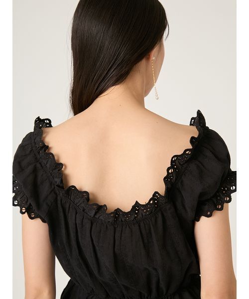FRAY I.D（フレイアイディー）の「2wayフリルレースブラウス（シャツ/ブラウス・レディース・ブラック/ホワイト・F）」の18枚目の写真