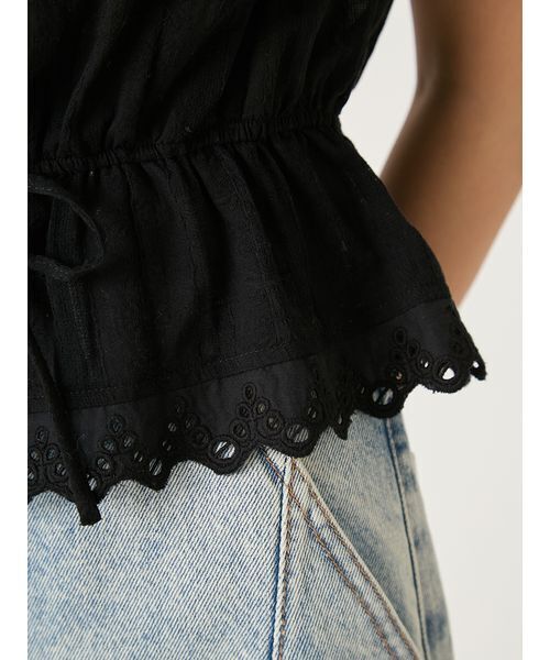 FRAY I.D（フレイアイディー）の「2wayフリルレースブラウス（シャツ/ブラウス・レディース・ブラック/ホワイト・F）」の16枚目の写真