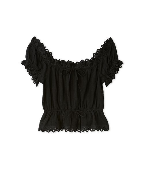 FRAY I.D（フレイアイディー）の「2wayフリルレースブラウス（シャツ/ブラウス・レディース・ブラック/ホワイト・F）」の11枚目の写真