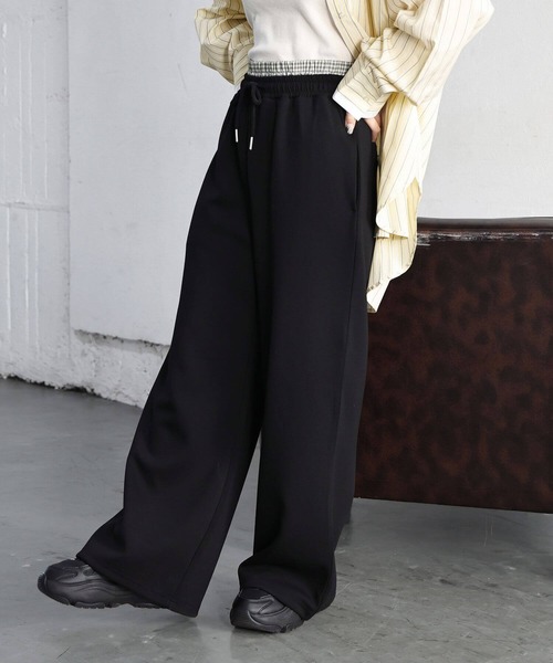 tiptop（ティップトップ）の「ダブルウェストダンボールスウェットパンツ（スウェットパンツ・レディース・グレー/ブラック・FREE）」の7枚目の写真