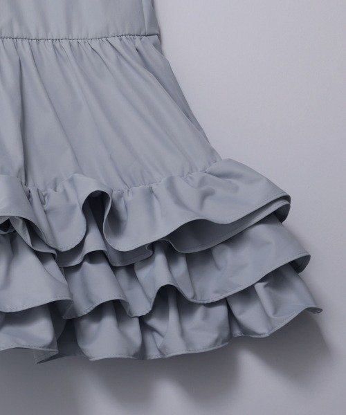 Fit more(フィットモア)の「裾ダブルフリルシャツワンピース(シャツワンピース・レディース・ピンク/ホワイト/ブルー・LONG/SHORT)」の16枚目の写真