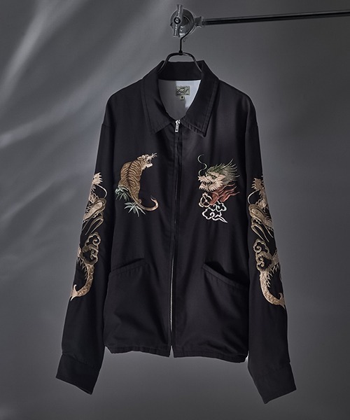 GOLD（ゴールド）の「GOLD / ゴールド：別注 SOUVENIR JACKET AGED MODEL JAPAN MAP：25B-GL15848AK[MUS]（ブルゾン・メンズ・ブラック・M）」の22枚目の写真