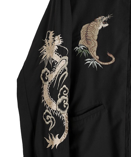 GOLD（ゴールド）の「GOLD / ゴールド：別注 SOUVENIR JACKET AGED MODEL JAPAN MAP：25B-GL15848AK[MUS]（ブルゾン・メンズ・ブラック・M）」の17枚目の写真