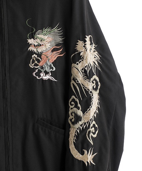 GOLD（ゴールド）の「GOLD / ゴールド：別注 SOUVENIR JACKET AGED MODEL JAPAN MAP：25B-GL15848AK[MUS]（ブルゾン・メンズ・ブラック・M）」の18枚目の写真