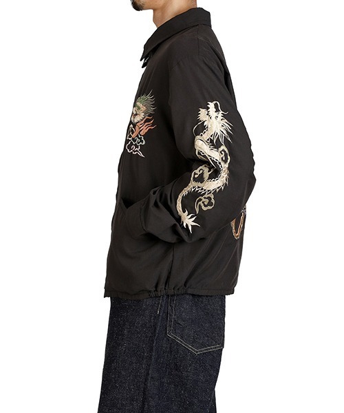 GOLD（ゴールド）の「GOLD / ゴールド：別注 SOUVENIR JACKET AGED MODEL JAPAN MAP：25B-GL15848AK[MUS]（ブルゾン・メンズ・ブラック・M）」の8枚目の写真