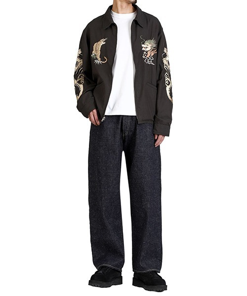 GOLD（ゴールド）の「GOLD / ゴールド：別注 SOUVENIR JACKET AGED MODEL JAPAN MAP：25B-GL15848AK[MUS]（ブルゾン・メンズ・ブラック・M）」の10枚目の写真