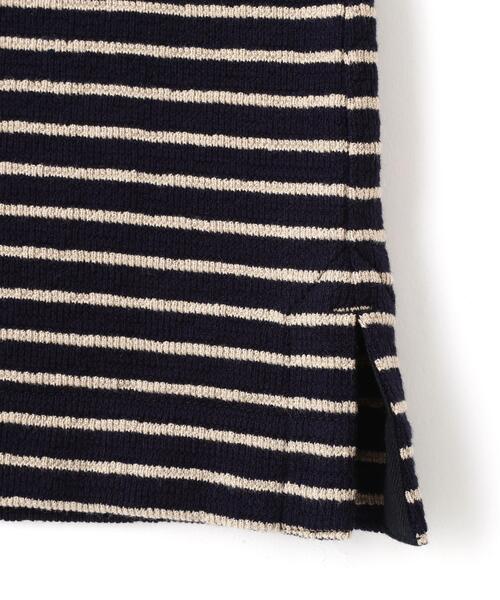 MHL.(エムエイチエル)の「TEXTURED COTTON STRIPE(Tシャツ/カットソー・レディース・ネイビー・2)」の6枚目の写真