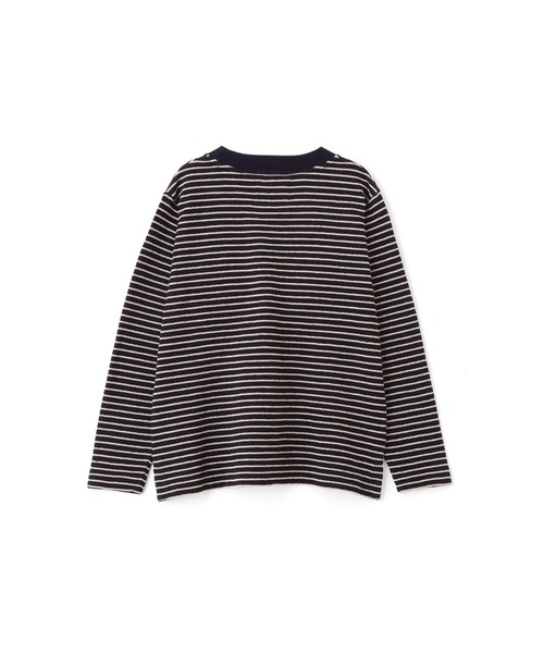 MHL.（エムエイチエル）の「TEXTURED COTTON STRIPE（Tシャツ/カットソー・レディース・ネイビー・2）」の5枚目の写真