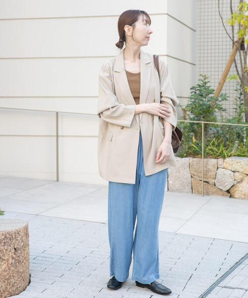 ITEMS URBANRESEARCH（アイテムズ アーバンリサーチ）の「リネンライクジャケット（その他アウター・レディース・ブラウン/ライトベージュ/ブラック・FREE）」の14枚目の写真