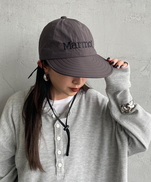 MARMOT（マーモット）の「[Marmot/マーモット] 別注 ブランドロゴ ロングビルキャップ【追加】（キャップ・レディース・ベージュ/チャコールグレー/ブラック・F）」の11枚目の写真