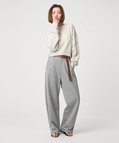 upperhights（アッパーハイツ）の「【別注】＜upper hights for conte＞スウェット 5ポケットパンツ UN（スウェットパンツ・レディース・ネイビー/ライトグレー・M/XS/S）」の4枚目の写真