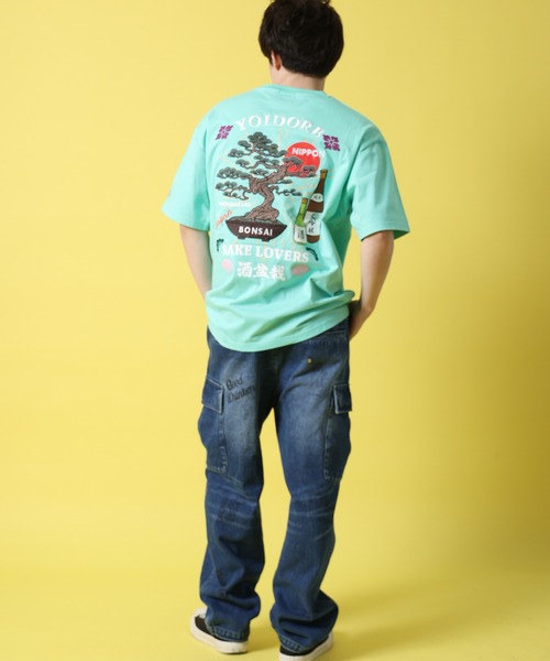 CORPUS SELECT(コーパストーキョー)の「【YOIDORE/酔いどれ】酒&盆栽 半袖Tシャツ(Tシャツ/カットソー・レディース・ホワイト/ブラック/グリーン・L/M/XL)」の9枚目の写真