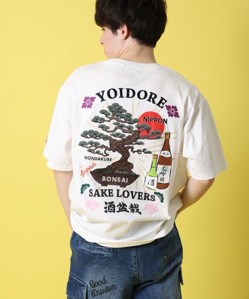 CORPUS SELECT(コーパストーキョー)の「【YOIDORE/酔いどれ】酒&盆栽 半袖Tシャツ(Tシャツ/カットソー・レディース・ホワイト/ブラック/グリーン・L/M/XL)」の14枚目の写真