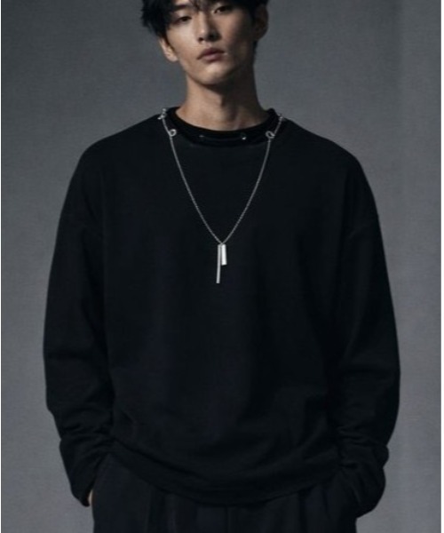 Sakka(サッカ)の「ネックレス付きポンチTEEシャツ(Tシャツ/カットソー・メンズ・ブラック/ホワイト・LARGE/MEDIUM)」の8枚目の写真