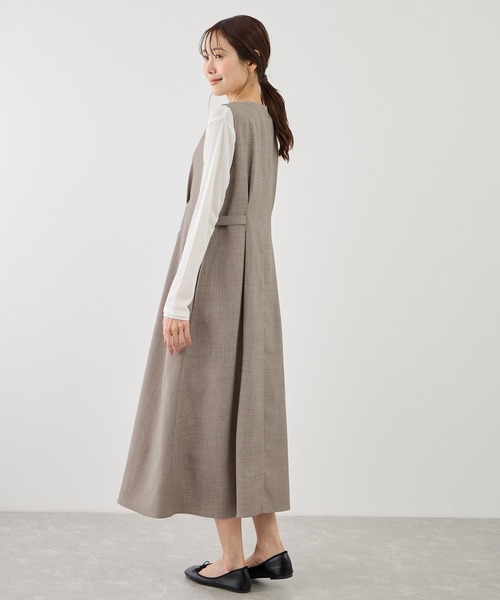 ROPE' PICNIC（ロペピクニック）の「ウエストタックジャンパースカート（ジャンパースカート・レディース・ネイビー/グレー系その他/ベージュ系その他2・FREE）」の9枚目の写真