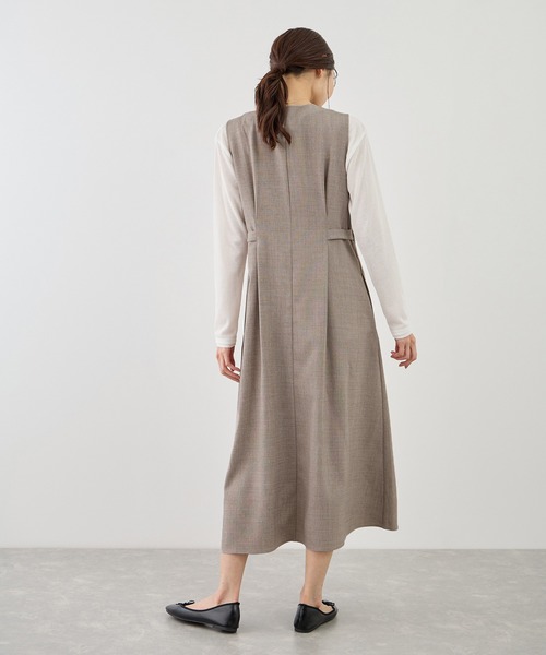 ROPE' PICNIC（ロペピクニック）の「ウエストタックジャンパースカート（ジャンパースカート・レディース・ネイビー/グレー系その他/ベージュ系その他2・FREE）」の10枚目の写真