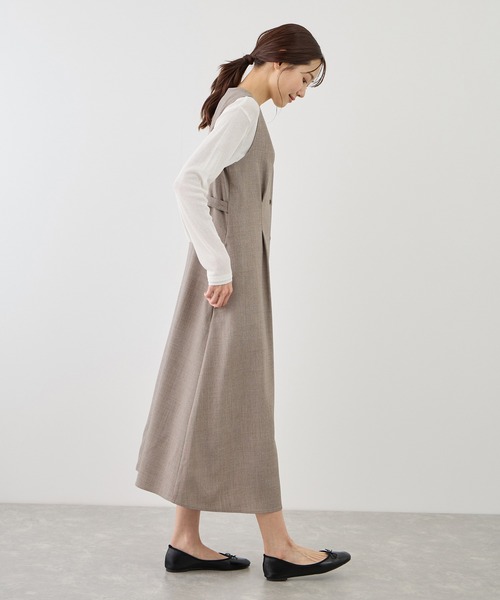 ROPE' PICNIC（ロペピクニック）の「ウエストタックジャンパースカート（ジャンパースカート・レディース・ネイビー/グレー系その他/ベージュ系その他2・FREE）」の11枚目の写真