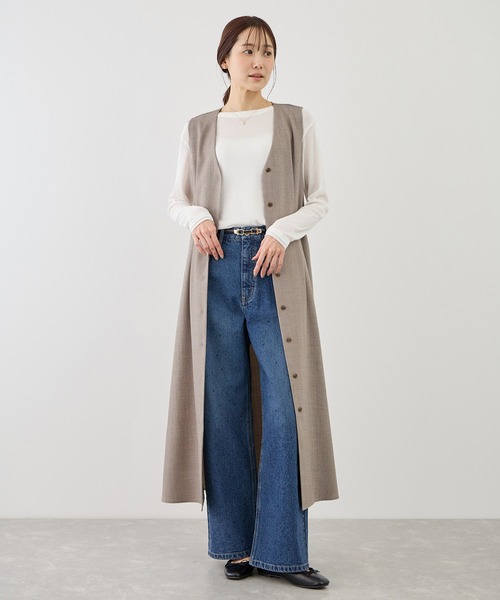 ROPE' PICNIC（ロペピクニック）の「ウエストタックジャンパースカート（ジャンパースカート・レディース・ネイビー/グレー系その他/ベージュ系その他2・FREE）」の13枚目の写真