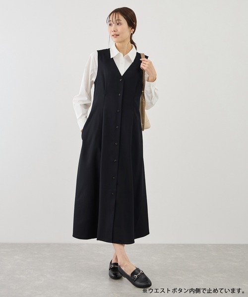 ROPE' PICNIC（ロペピクニック）の「ウエストタックジャンパースカート（ジャンパースカート・レディース・ネイビー/グレー系その他/ベージュ系その他2・FREE）」の16枚目の写真