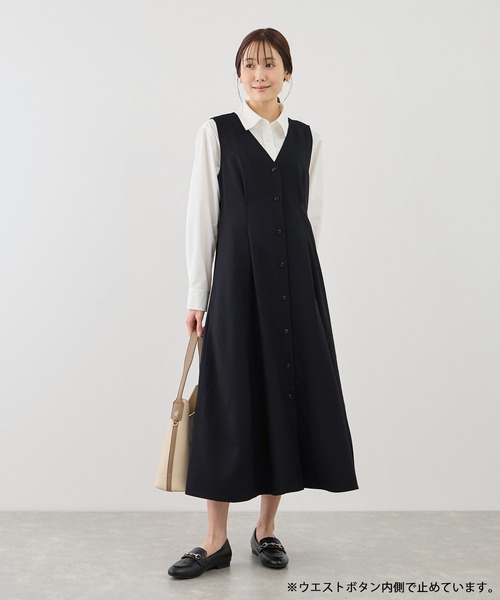 ROPE' PICNIC（ロペピクニック）の「ウエストタックジャンパースカート（ジャンパースカート・レディース・ネイビー/グレー系その他/ベージュ系その他2・FREE）」の18枚目の写真