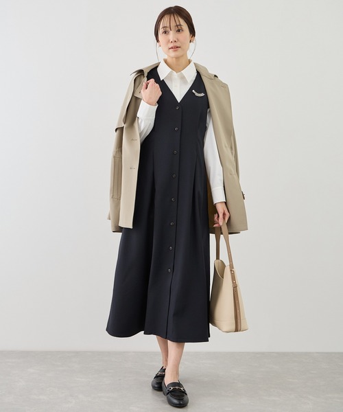 ROPE' PICNIC（ロペピクニック）の「ウエストタックジャンパースカート（ジャンパースカート・レディース・ネイビー/グレー系その他/ベージュ系その他2・FREE）」の22枚目の写真