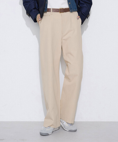 COMME CA Wardrobe(コムサワードローブ)の「ヴィスコットンチノ二ドム チノパンツ(チノパンツ・レディース・カーキ/ベージュ/ネイビー・11号/9号/7号)」の1枚目の写真