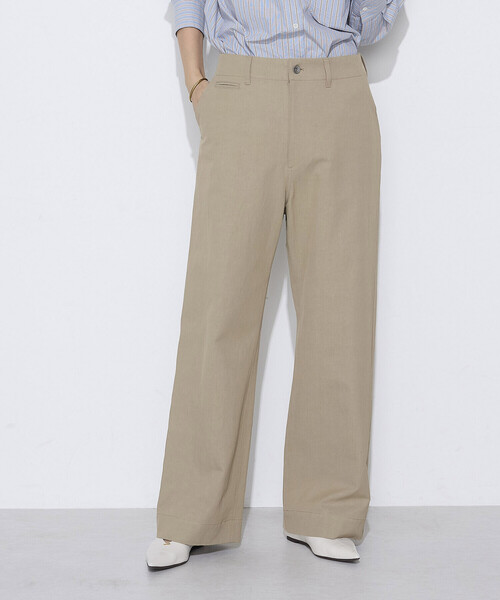 COMME CA Wardrobe(コムサワードローブ)の「ヴィスコットンチノ二ドム チノパンツ(チノパンツ・レディース・カーキ/ベージュ/ネイビー・11号/9号/7号)」の2枚目の写真