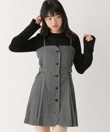 Heather | サイドベルトプリーツジャンスカ 656417(ジャンパースカート)