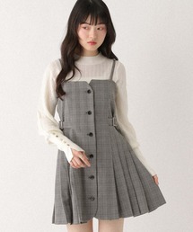 Heather（ヘザー）の「サイドベルトプリーツジャンスカ　656417（ジャンパースカート）」