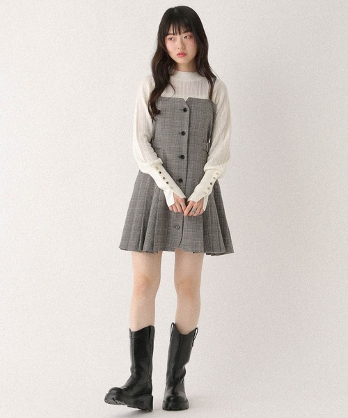 Heather(ヘザー)の「サイドベルトプリーツジャンスカ 656417(ジャンパースカート・レディース・グレー系その他/ブラウン系その他/グレー・FREE)」の17枚目の写真
