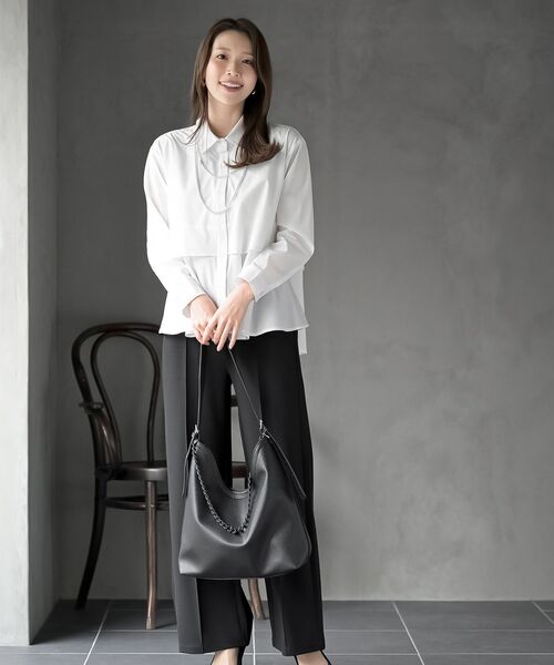 rps(アールピーエス)の「裾レイヤーブラウス(シャツ/ブラウス・レディース・チャコールグレー/ブラック/オフホワイト・フリー)」の20枚目の写真