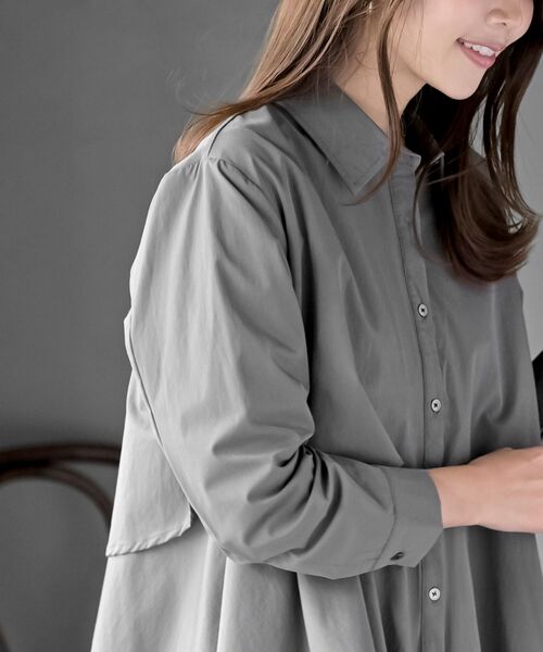 rps(アールピーエス)の「裾レイヤーブラウス(シャツ/ブラウス・レディース・チャコールグレー/ブラック/オフホワイト・フリー)」の16枚目の写真