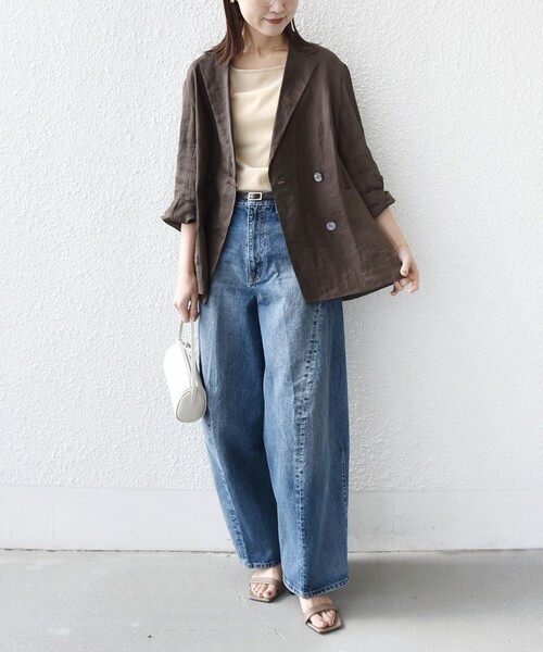 SHIPS（シップス）の「〈手洗い可能〉ラメ 2WAY ノースリーブ プルオーバー（タンクトップ・レディース・ブラック/ベージュ系/ホワイト/ブラウン/ダークグレー・ONE SIZE）」の6枚目の写真
