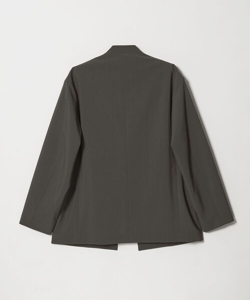 MONKEY TIME（モンキータイム）の「RENU TROシリーズ ラペルレス ジャケット -セットアップ対応-（テーラードジャケット・メンズ・ブラック/ダークグレー・S/M/L/XL）」の9枚目の写真