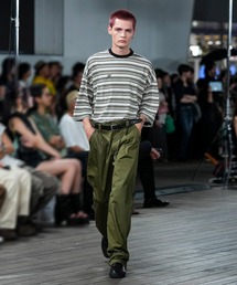 MSML（エムエスエムエル）の「HALF SLEEVE WIDE T-SHIRT STRIPE（Tシャツ/カットソー）」