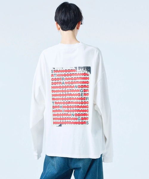 Little sunny bite(リトルサニーバイト)の「littlesunnybite/リトルサニーバイト/stranger verify long tee(Tシャツ/カットソー・レディース・ピンク/ホワイト・M/S)」の5枚目の写真